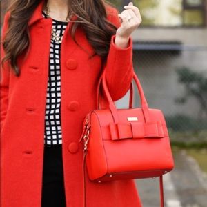 Kate Spade Alice court kaiya red bow bag